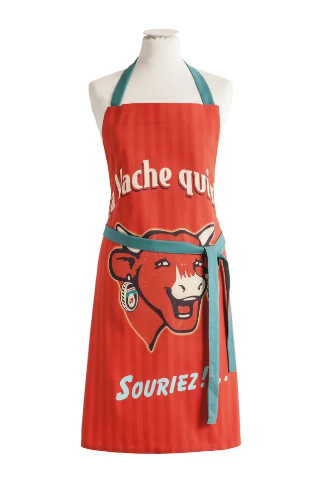 Coucke Laughing Cow Red Retro forkle rød bomull