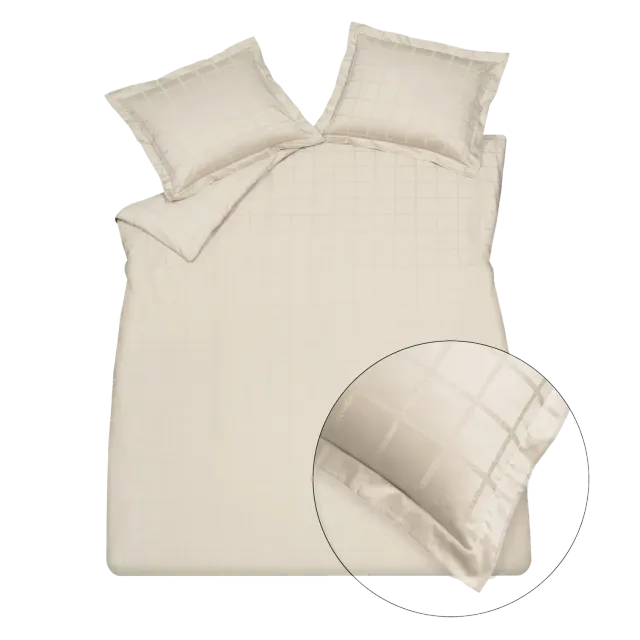 Vandyck Home 78 dynetrekksett cream tan 200x200 sateng