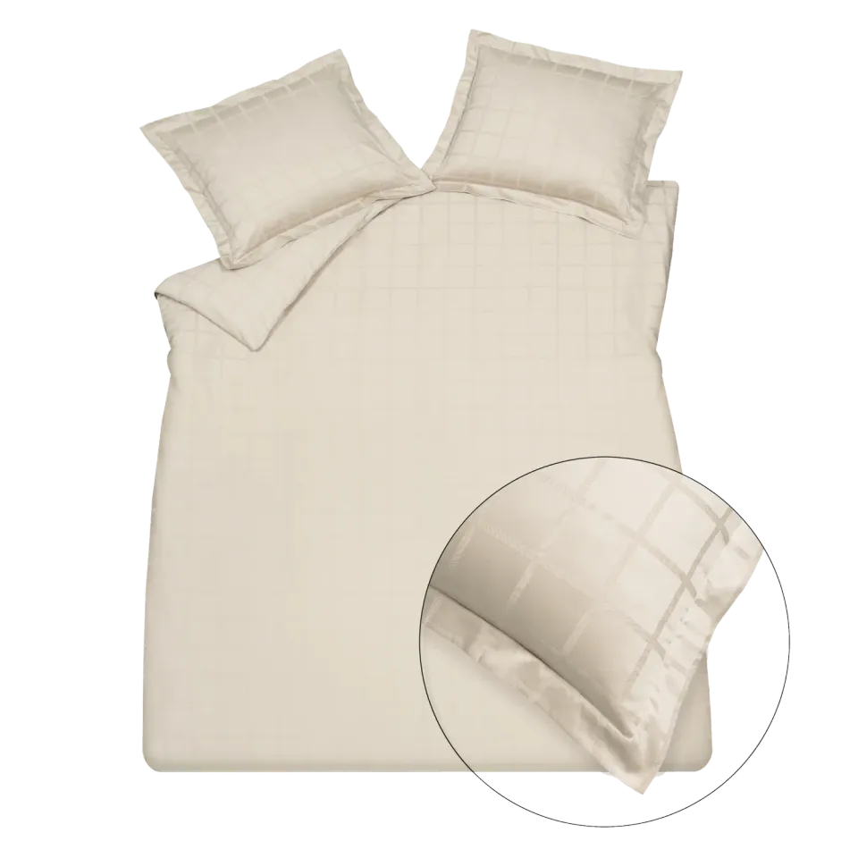 Vandyck Home 78 dynetrekksett cream tan 200x200 sateng