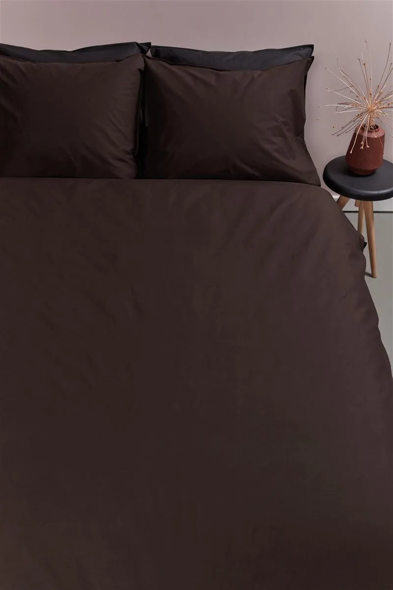 Ambiante Cotton Uni dynetrekk 140x200 brunt bomull