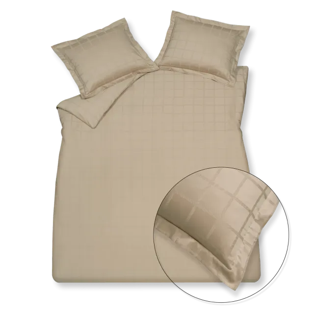 Vandyck Home 78 dyneetrekk 200x200 stone bomullssateng