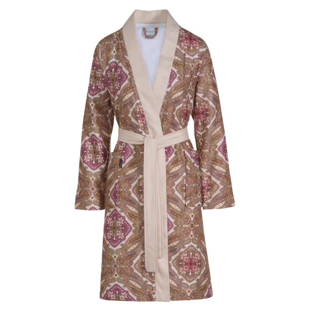 Vandyck Ruby badekåpe apricot blush L paisley bambus