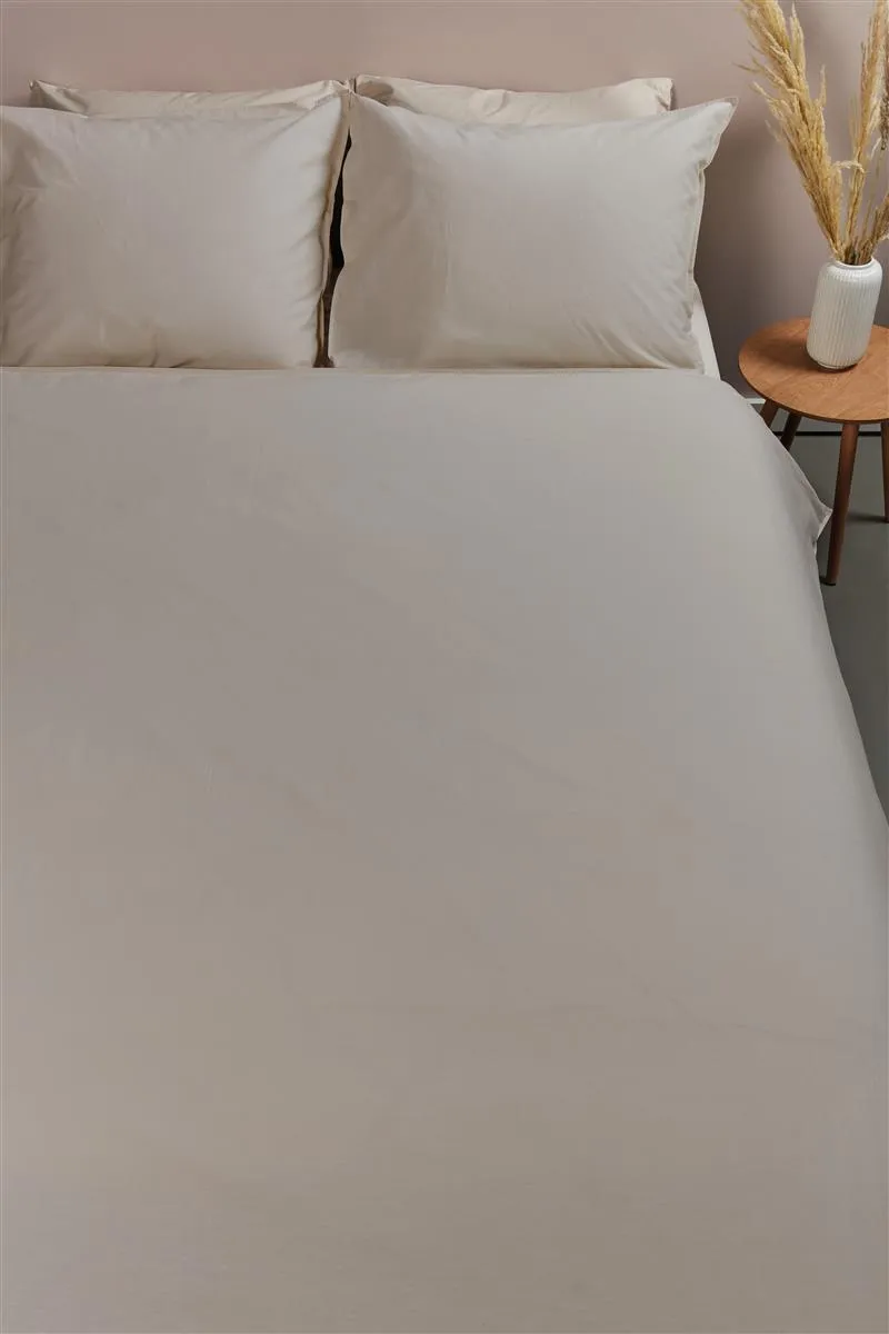 Ambiante Cotton Uni dynetrekk 140x200 cm taupe bomull