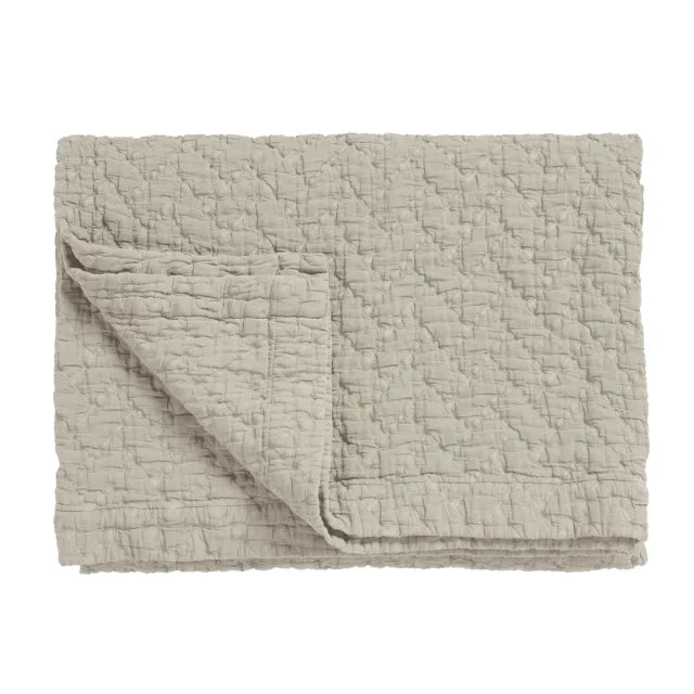 Vandyck Pure 10 sengeteppe pale olive 180x260 bomull