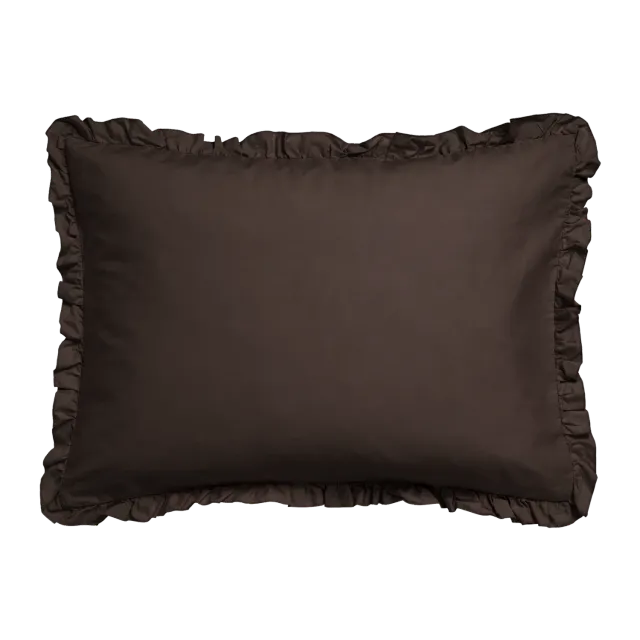 Vandyck Pure 83 putevar 40x55 dark truffle med volang