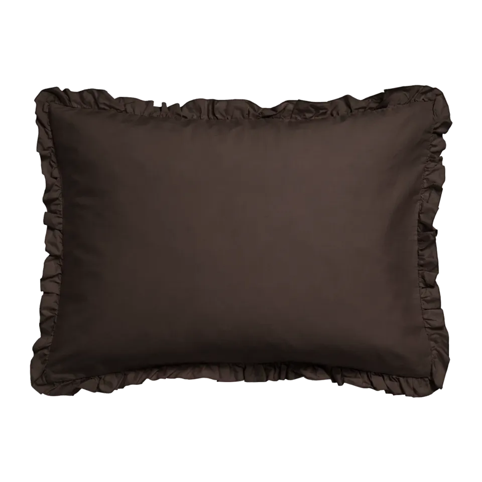 Vandyck Pure 83 putevar 40x55 dark truffle med volang