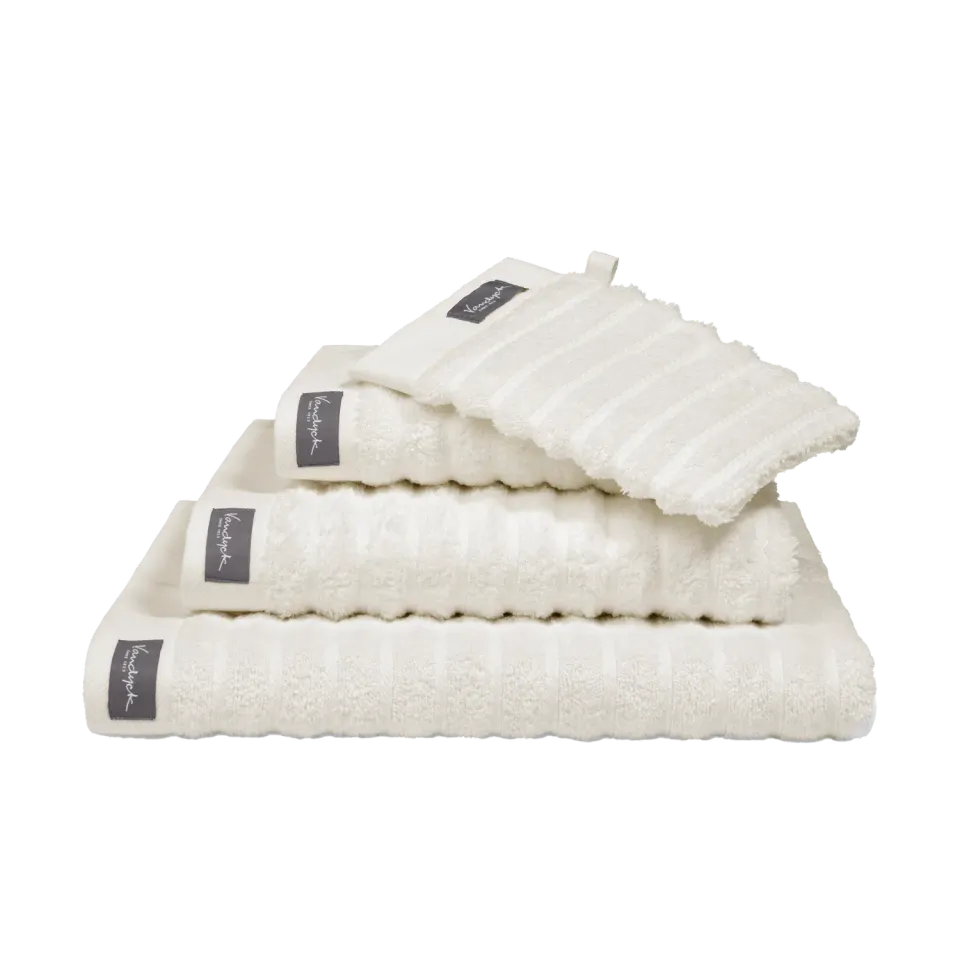 Vandyck Home Wave håndkle 60x110 cream tan myk bomull
