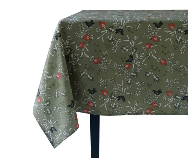 Coucke Pomegranate bordduk khaki 180x300 cm bomull/lin