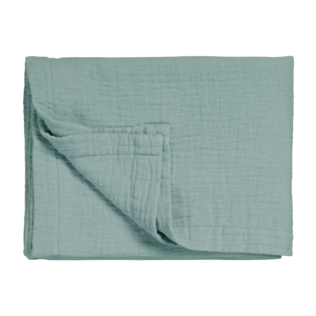 Vandyck Pure 68 sengepledd pearl blue bomull 160x250