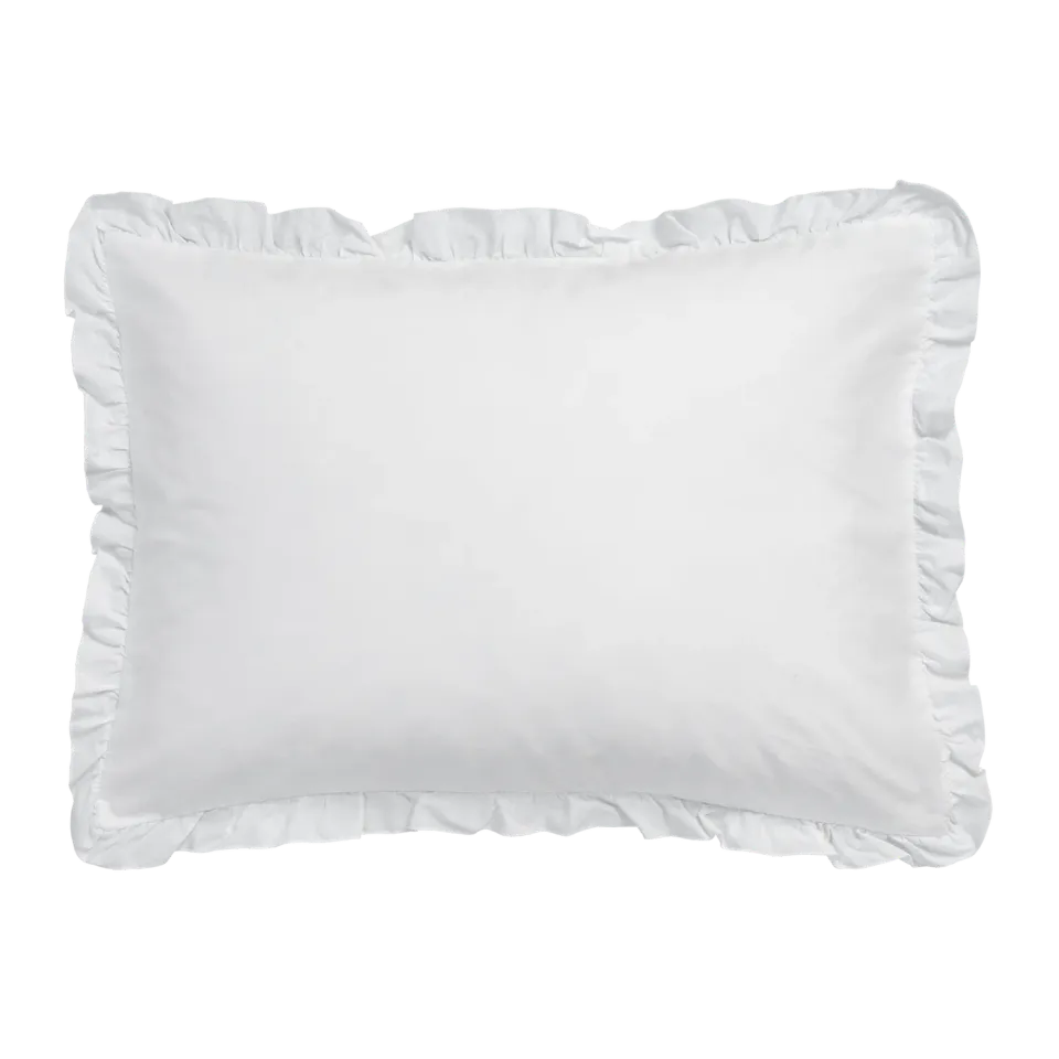 Vandyck Pure 83 putevar hvit percale rysjer 40x55