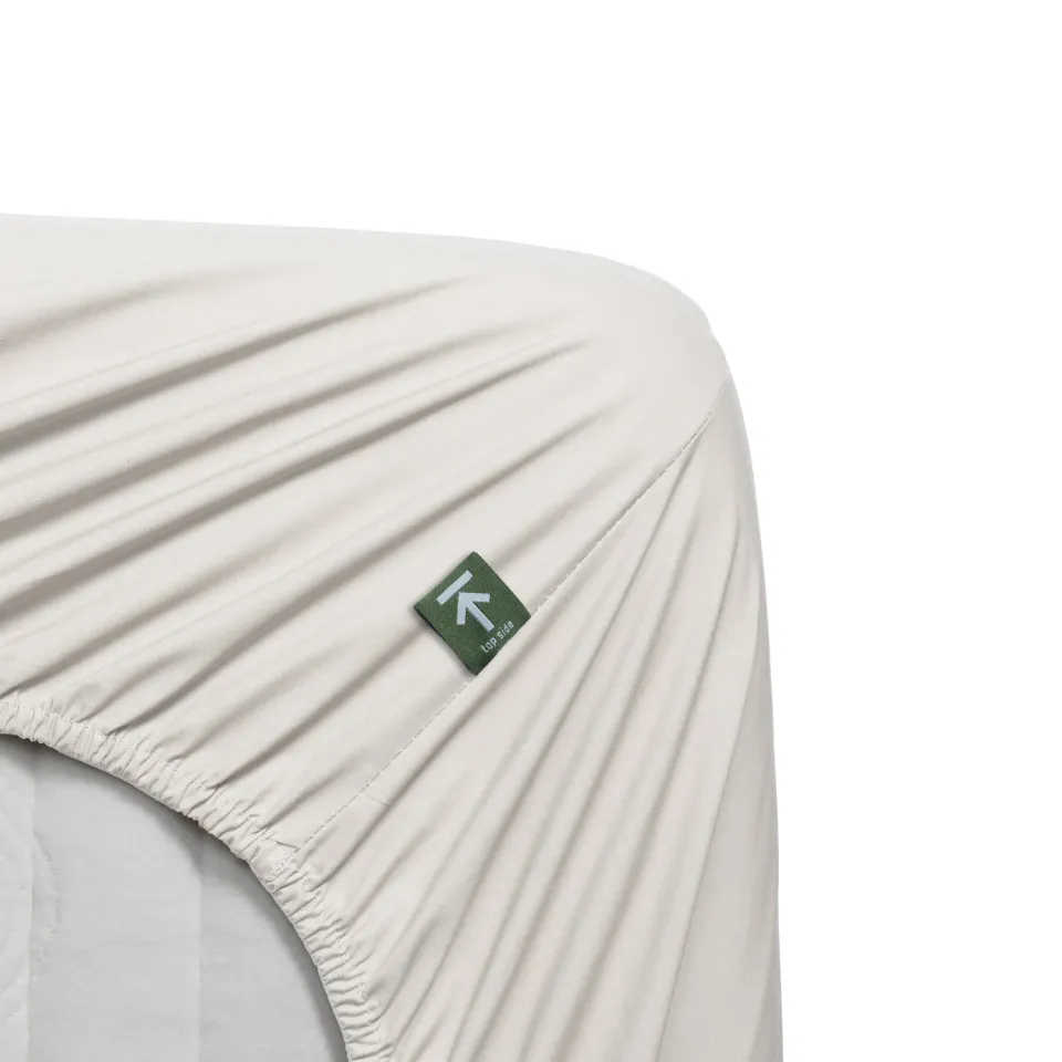 Beddinghouse topplaken percale 90x200 offwhite kjølig