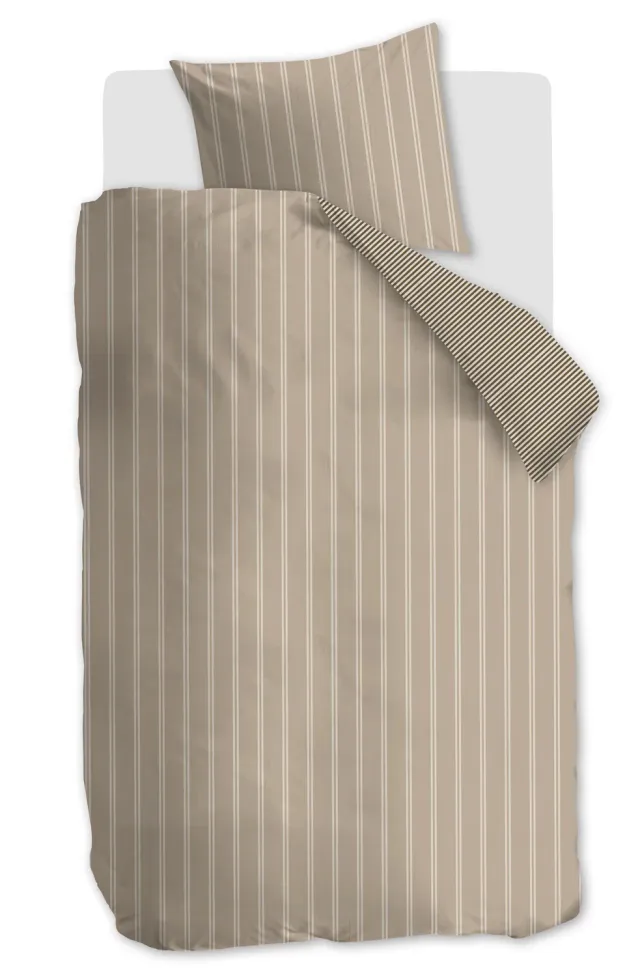 vtwonen Mini Stripe dynetrekk 140x220 naturel bomull