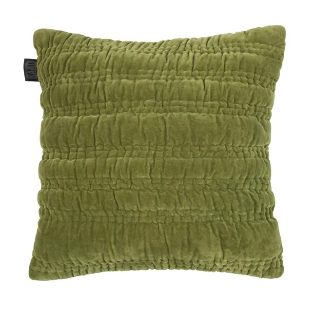KAAT Amsterdam Quilta pute olivengrønn 43x43 cm fløyel