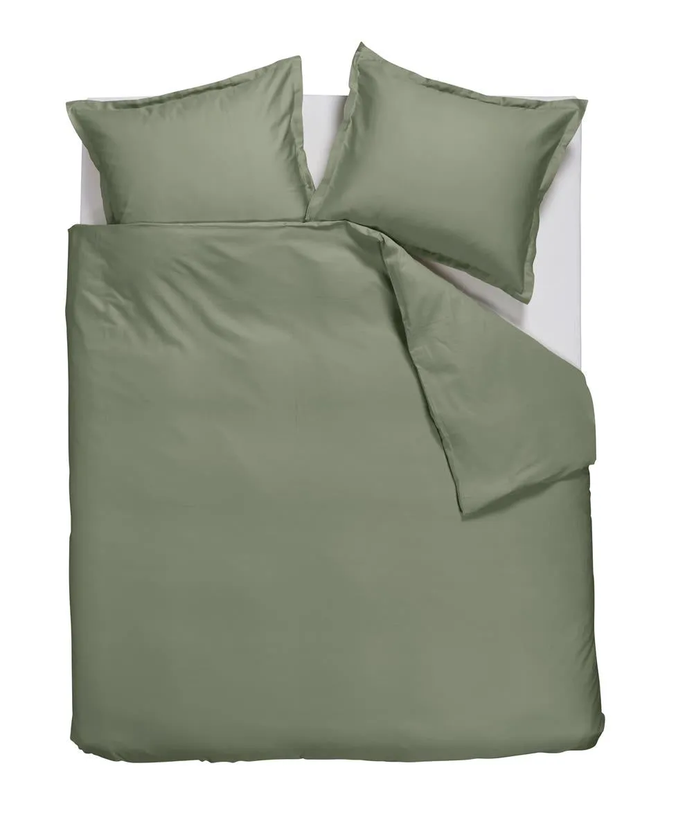 Ambiante Satin Uni dynetrekk 140x200 grønn glatt