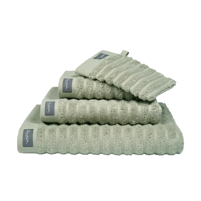 Vandyck Home Wave vaskeklut 16x22 smoke green bomull