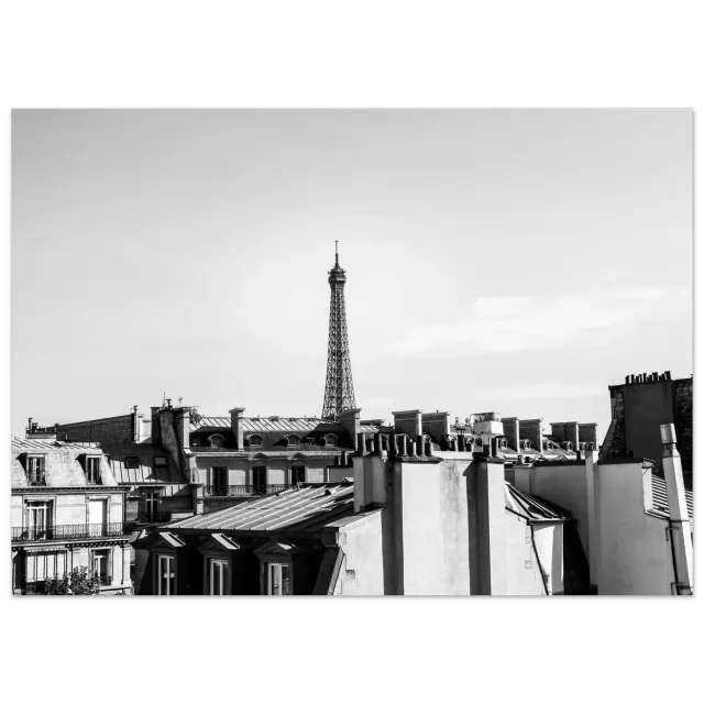 Hellstrøm Rooftop Paris kunsttrykk 70x50 cm halvblank