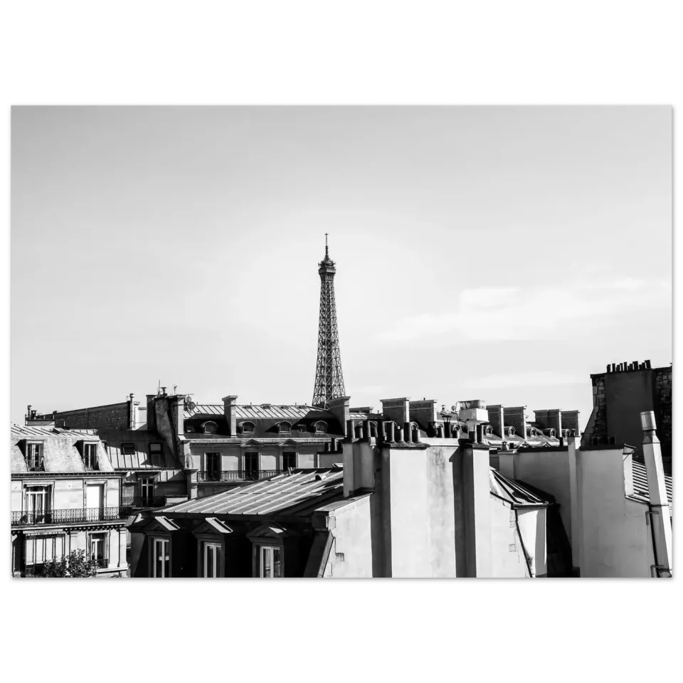 Hellstrøm Rooftop Paris kunsttrykk 70x50 cm halvblank