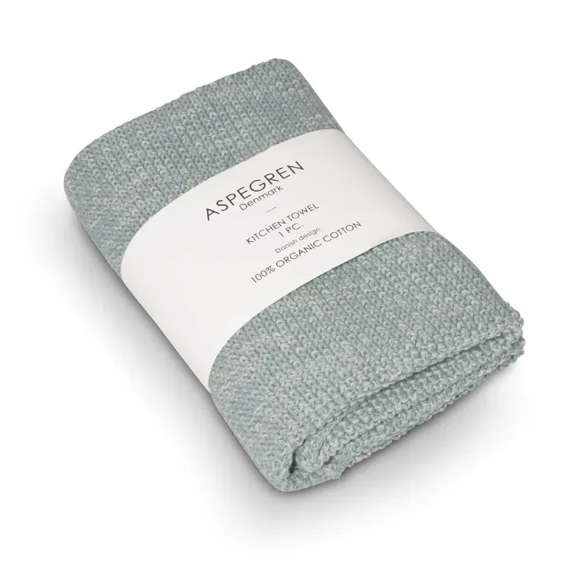 Aspegren Denmark Blend kjøkkenhåndkle Seagreen Light 40x50 økologisk