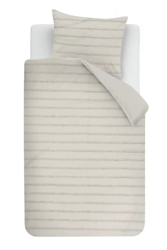 Beddinghouse Ridge dynetrekk 140x200 cm sand bomull