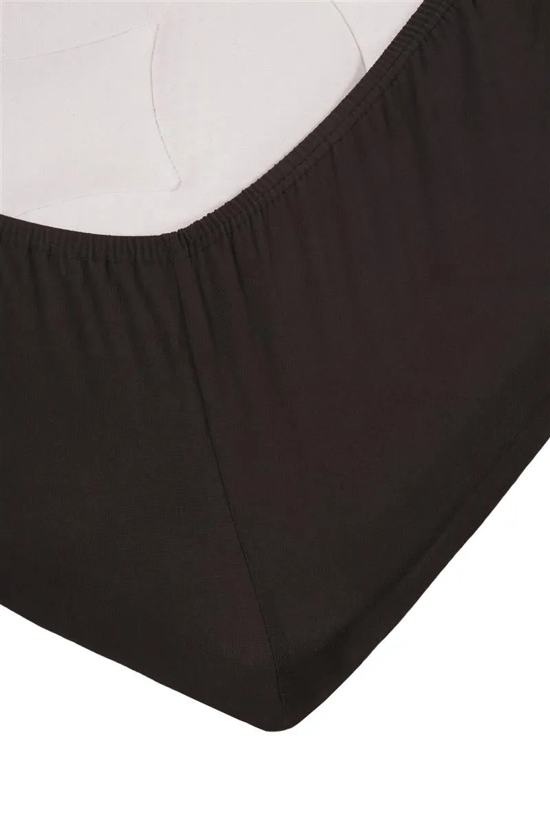 Beddinghouse splittopplaken jersey svart 180 cm