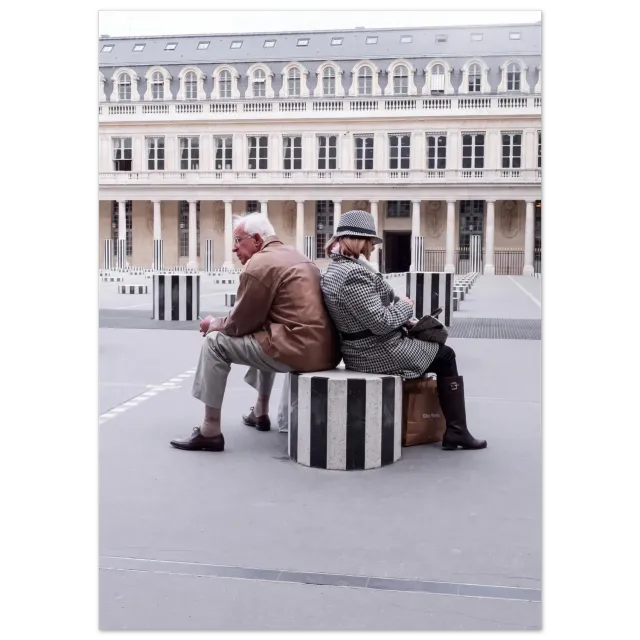 Hellstrøm Couples Palais-Royal Paris kunsttrykk 50x70 cm halvblank