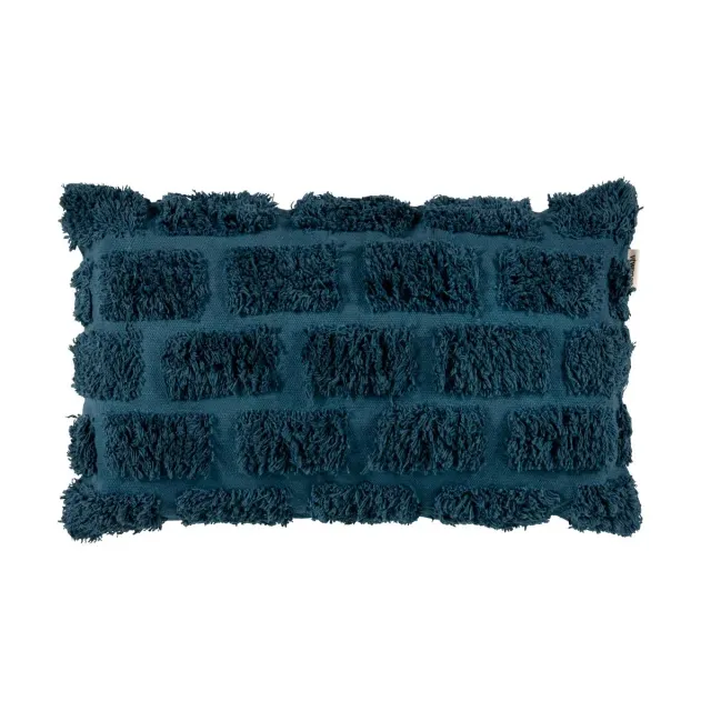 vtwonen Tufted pyntepute 30x50 cm mørkeblå bomull