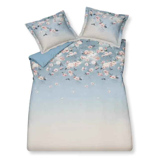 Vandyck Soft Rose sengetøy blue sky 200x200 blomster