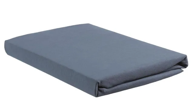 Beddinghouse jersey splittopplaken blå 180x200-220 bomull
