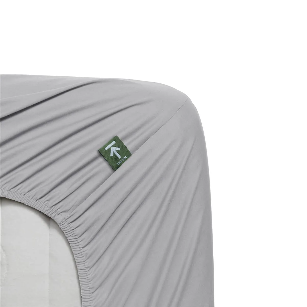 Beddinghouse percale splittopplaken 140x200 lysegrå