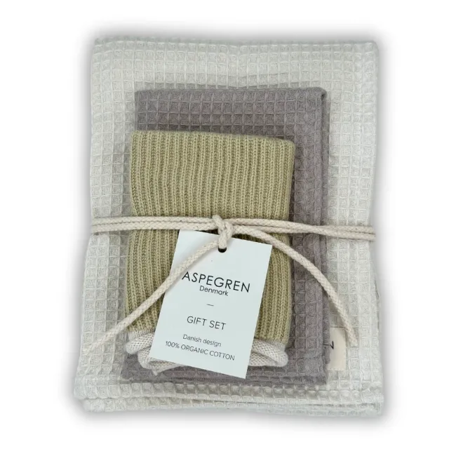 Aspegren Denmark Lemon Grass kjøkkensett 3 deler beige
