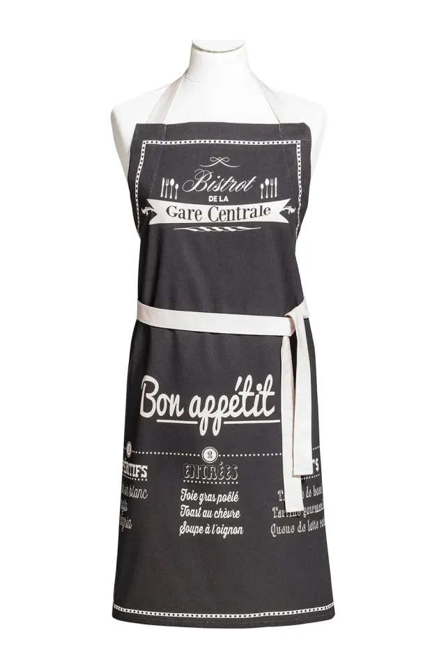 Coucke Bon Appétit forkle antrasitt 76x85 cm bomull