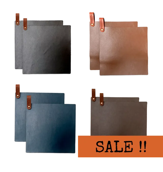 Xapron Kansas grytekluter skinn 24,5x24,5 cm 2-pakning