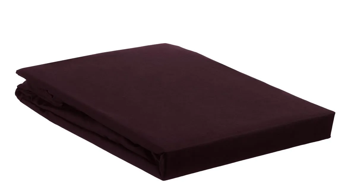 Ambiante Cotton Uni laken 90x200 mørk rød bomull