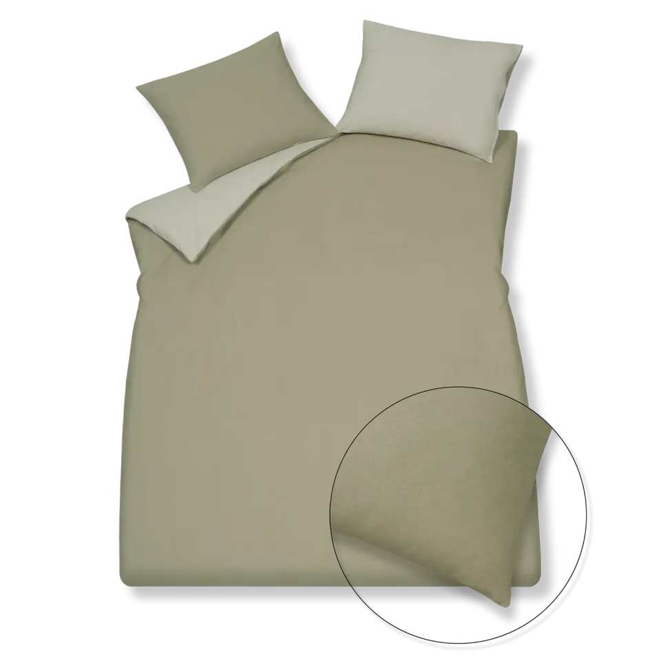 Vandyck Home Livorno sengesett sage green 140x200 flanell