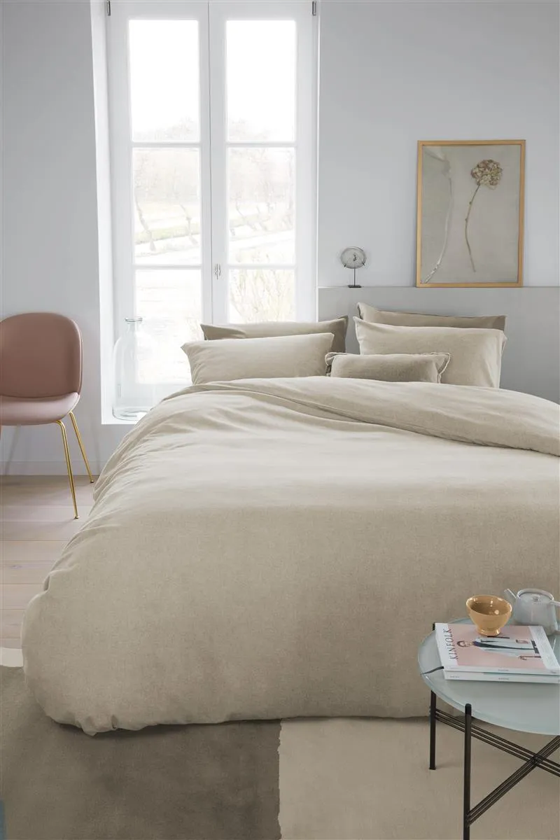 Beddinghouse Frost dynetrekk 140x200 lys sand flanell