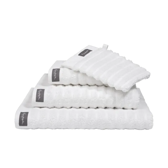 Vandyck Home Wave håndkle 60x110 hvit bomull