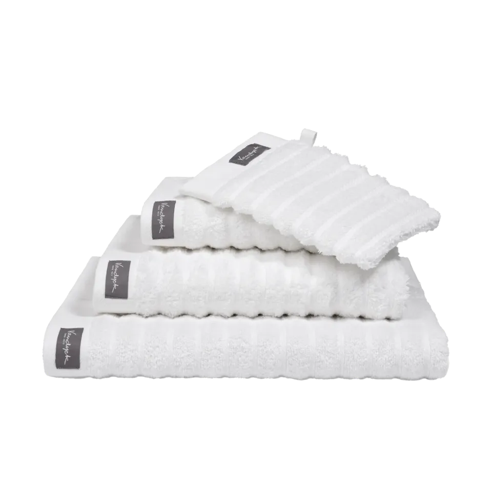 Vandyck Home Wave håndkle 60x110 hvit bomull
