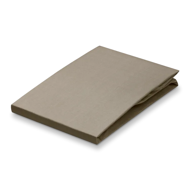 Vandyck Percale laken 90x200 mole grey bomull