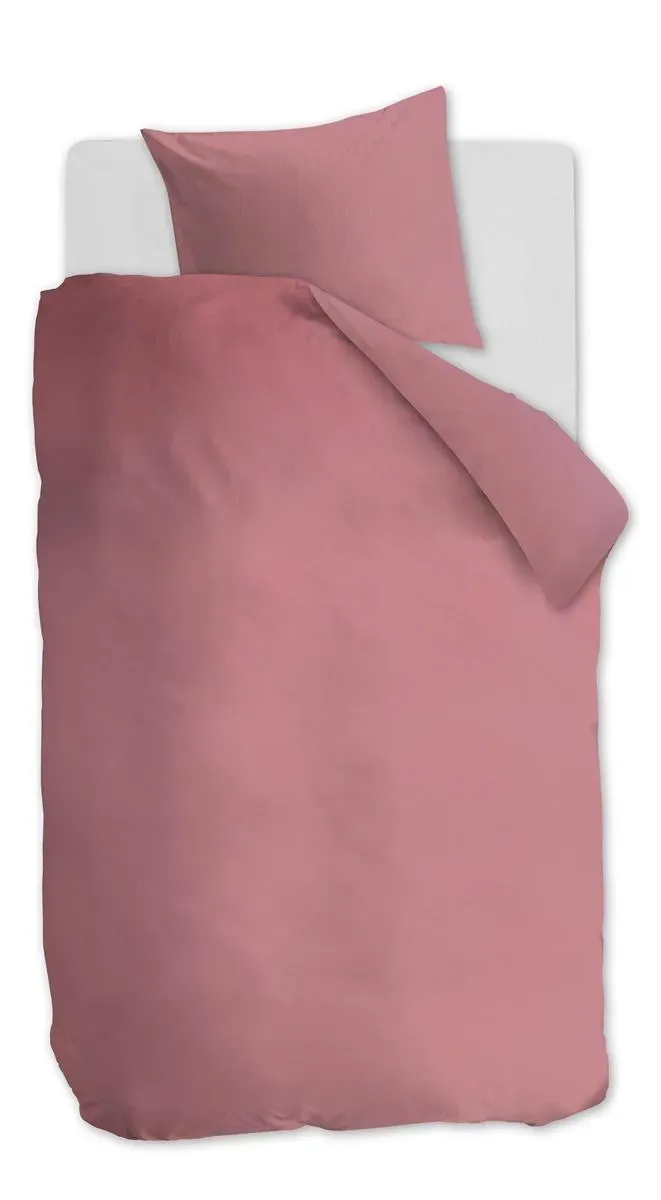 Ambiante Cotton Uni dynetrekk rosa 140x200 bomull 1 putevar