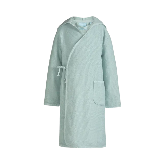 Vandyck Girls badekåpe celadon green 5/6 år vaffel