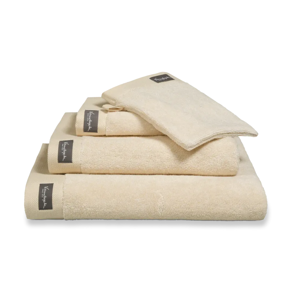 Vandyck Home Mouline håndkle bleached sand melert 60x110
