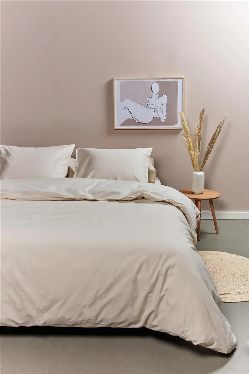 Ambiante Cotton Uni sengetøy 140x200 sand