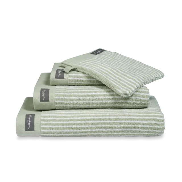 Vandyck Home Petit Ligne håndkle 60x110 smoke green bomull
