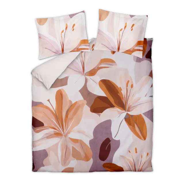 Vandyck Amber Lily dynetrekksett multi – blomstret sateng