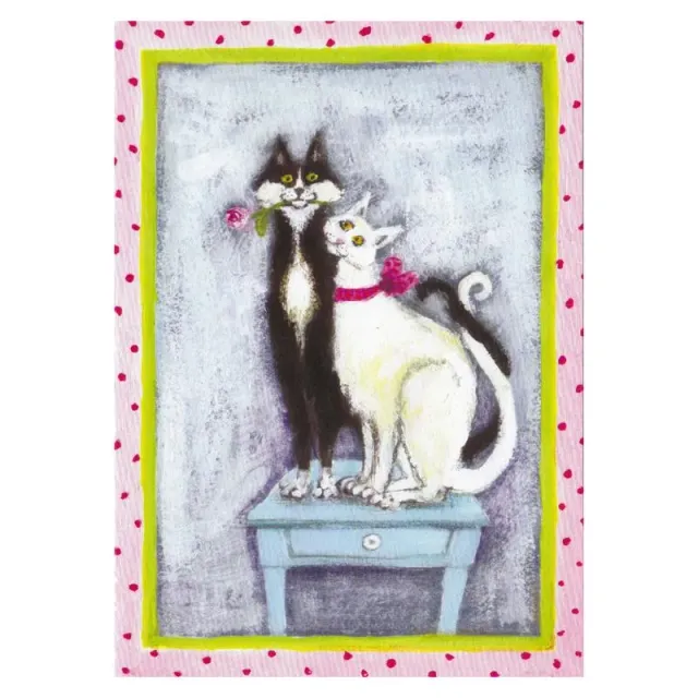 Aspegren Denmark Cats postkort 11x16 cm dobbeltkort
