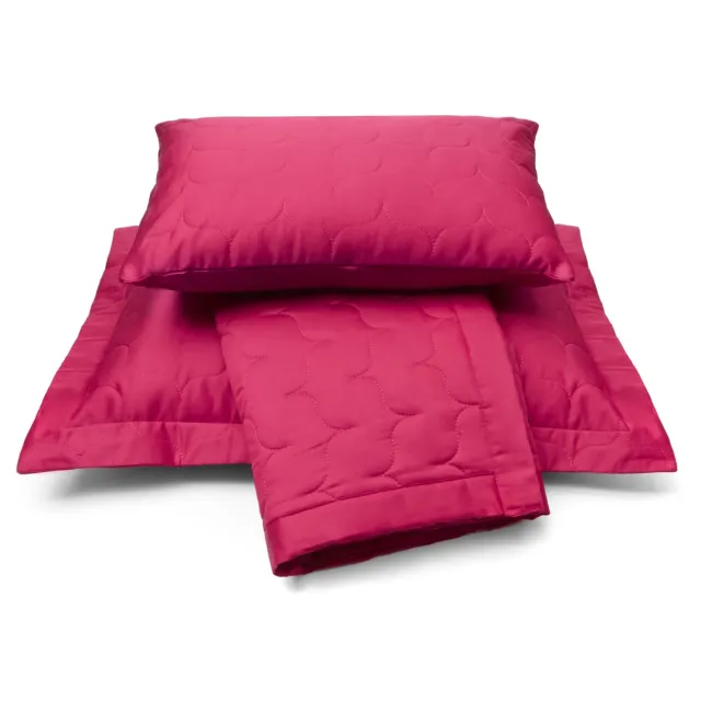 Vandyck Satin Bedspread sengeteppe raspberry sateng
