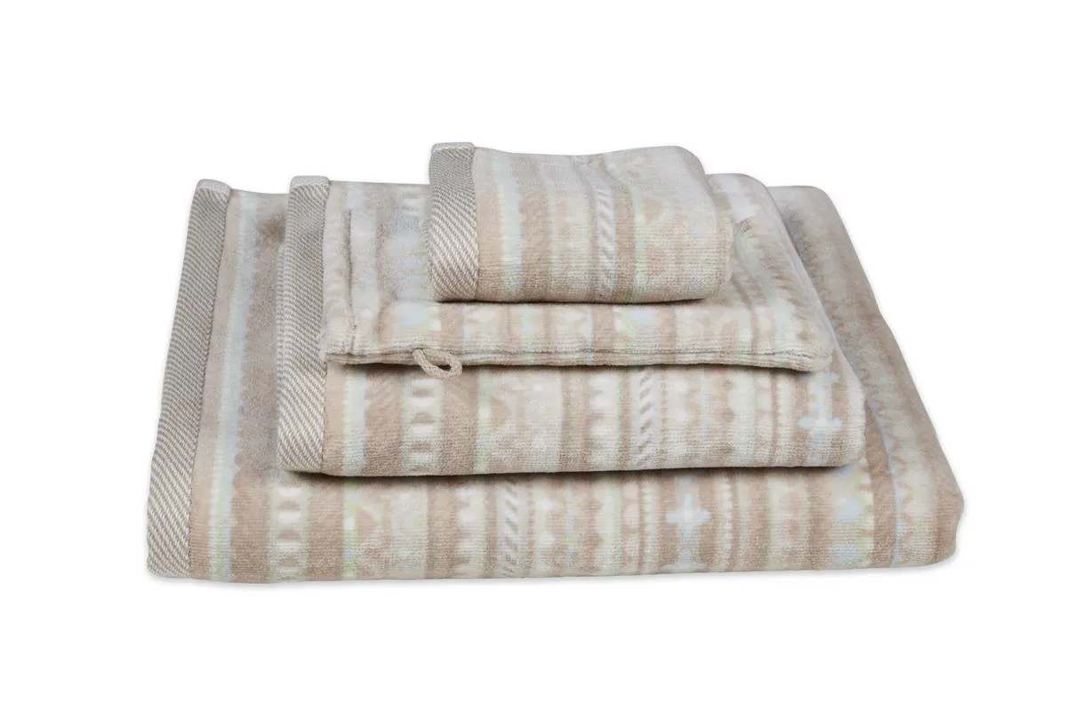 Pip Studio Geometric Print badehåndkle 70x140 sand bomull