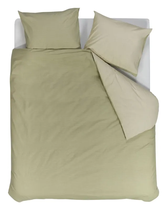 vtwonen Cozy Slub dynetrekk 140x220 cm grønn bomull