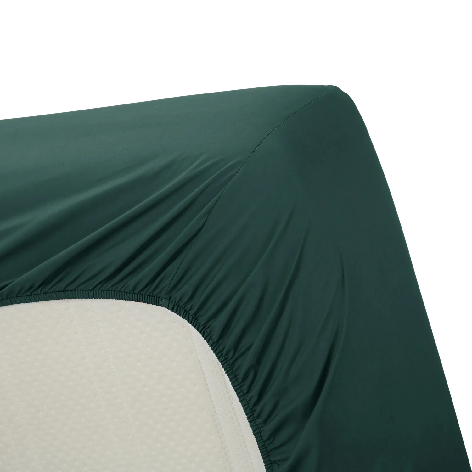 Ambiante splittopperlaken 180x200 cm mørkegrønn bomull