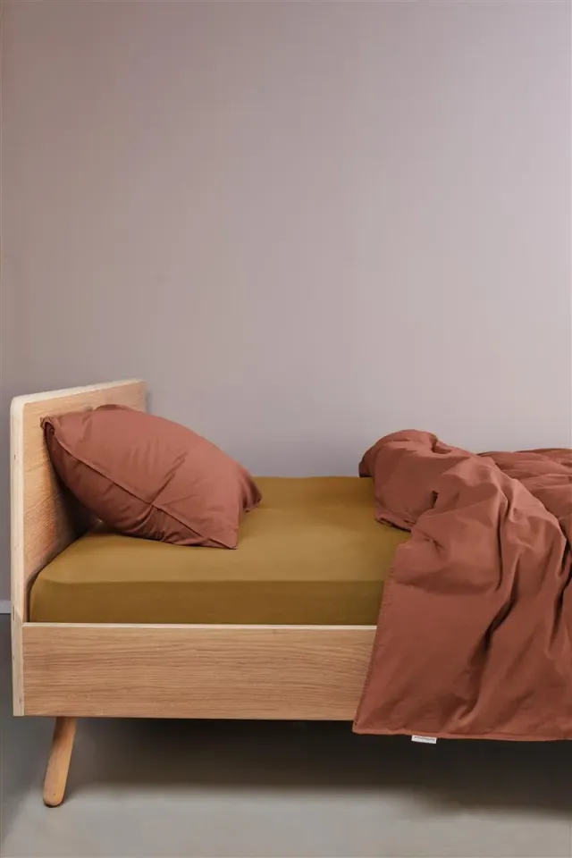 Beddinghouse Jersey topplaken 90x200 gul bomull